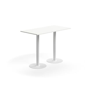 Bar table ALVA, 1400x700x1000 mm, high pressure laminate, white