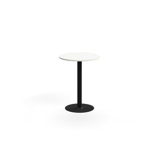 Barbord ALVA, Ø700x900 mm, högtryckslaminat, svart/vit