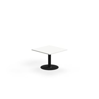 Konferenční stolek ALVA, 700x700x500 mm, upevnitelný, vysokotlaký laminát, černá/bílá