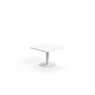 Soffbord ALVA, 700x700x500 mm, förankringsbart, högtryckslaminat, vit