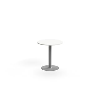 Sto ALVA, Ø700x720 mm, za fiksiranje za pod, tvrdo presovani laminat, silver/bela