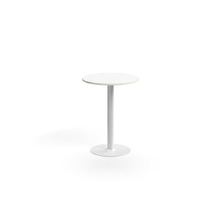 Barový stůl ALVA, Ø700x900 mm, upevnitelný, vysokotlaký laminát, bílá