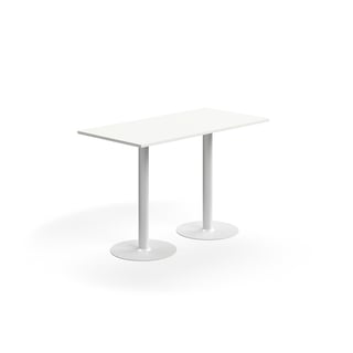 Baarilaud ALVA, 1400 x 700 x 900 mm, põrandakinnitus, HPL, valge/ valge