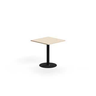 Bord ALVA, 700x700x720 mm, förankringsbart, högtryckslaminat, svart/björk