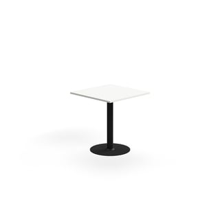 Table ALVA, 700x700x720 mm, floor fixed, high pressure laminate, black/white
