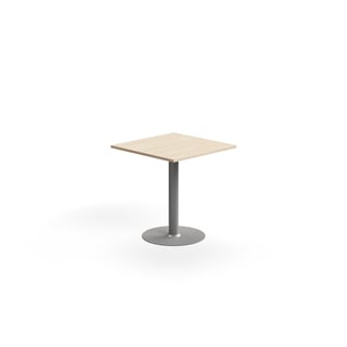 Bord ALVA, L700 B700 H720 mm, forankringsbart, høytrykkslaminat, sølv/bjørk