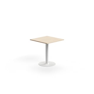 Stol ALVA, 700x700x720 mm, fiksiranje u pod, prešani laminat, bijela/breza