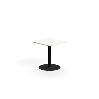 Stol ALVA, 700x700x720 mm, fiksiranje u pod, prešani laminat, crna/bijela