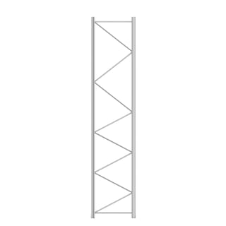 Rama regału paletowego ULTIMATE, 5000x1100 mm, 12500 kg