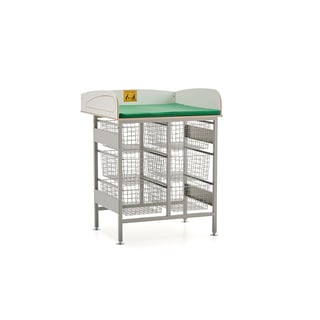 Wickeltisch mit Ablage NEIL, ohne Waschbecken, 800x800 mm