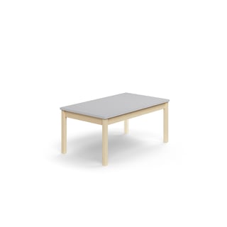 Bord DECIBEL, L1200 B700 H530 mm, lyddempende høytrykkslaminat, bjørk/grå