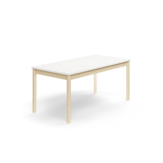 Galds DECIBEL, 1600x800x720 mm, skaņu absorbējošs linolejs, bērzs/balts