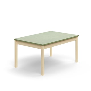 Pöytä DECIBEL, 1200x800x590 mm, ääntä vaimentava linoleumi, koivu/harmaanvihreä