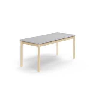 Bord DECIBEL, 1600x700x720 mm, ljuddämpande högtryckslaminat, björk/grå