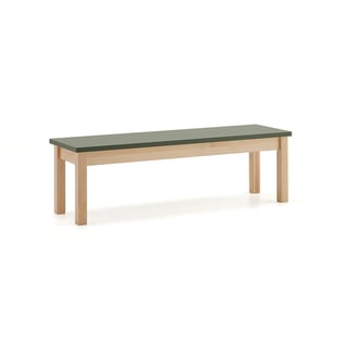 Sittebenk ZET, 1200x360mm, mørk grønn