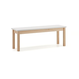 Sitzbank ZET, 1200x440 mm, weiß