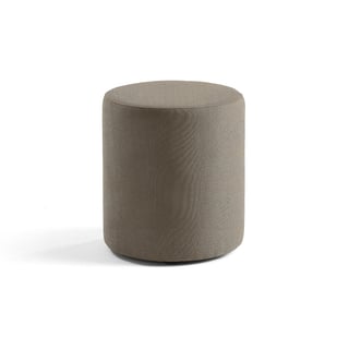 Sittpuff CASUAL, Ø 440 mm, tyg CURA taupe