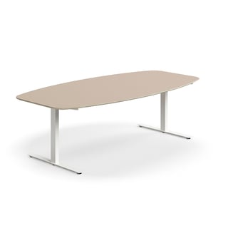Konverentsilaud NOVUS, 2400 x 1200 mm, valge/ savihall