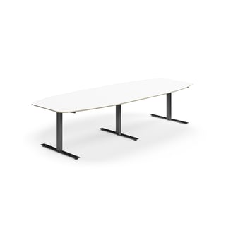 Konferencijski stol NOVUS, 3200x1200 mm, crna/bijela