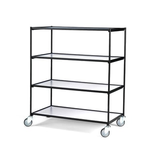 Etagewagen LINER, 4 planken, 1250 x 460 x 1460 mm