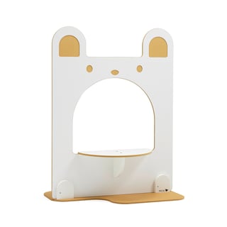 Play room divider FOREST, bear, white/yellow
