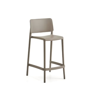 Låg barstol RIO, sitthöjd: 650 mm, taupe