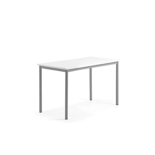 Pöytä BORÅS, 1200x600x720 mm, valkotaulupöytälevy, alumiininharmaa