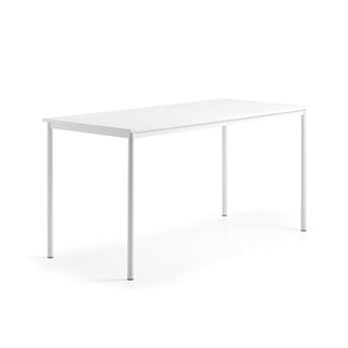 Skrivebord BORÅS, 1800x800x900 mm, whiteboard bordplade, hvid