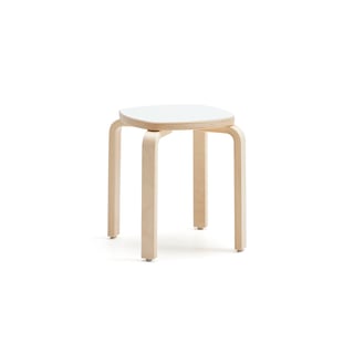 Children's stool VIDE, white laminate, H 380 mm