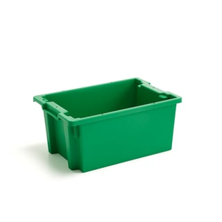 Plastback SPENCE, stapelbar, 45 liter, 600x400x270 mm, grön