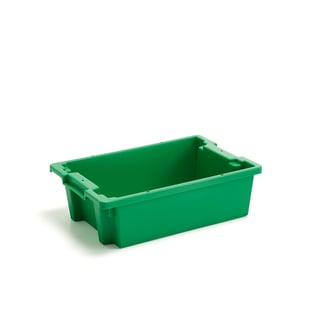Plastback SPENCE, stapelbar, 30 liter, 600x400x180 mm, grön