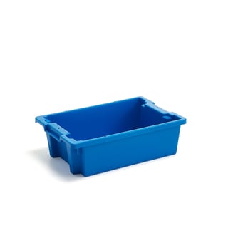 Muovilaatikko SPENCE, pinottava, 600x400x180 mm, 30 l, sininen