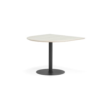 Miza METRIC, polovalna, 1000x1000x720, črno/pepelnato siva