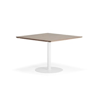 Tisch METRIC, Mittelteil, 1000 x 1000 x 720 mm, weiß/Nussbaum