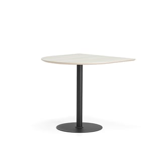 Bar table METRIC,halvovalt, 1000x1000x900 mm, sort/aske