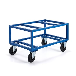 Palletonderwagen OUTLINE, 500 kg draagvermogen, Ø 200 mm rubberen wielen, 1200 x 800 x 655 mm