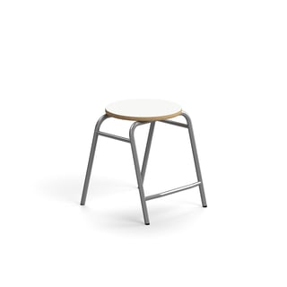 Kollur ALTUS, H 440 mm, silfurlitaður/hvítur