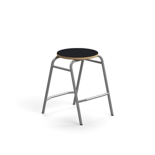 Taburet ALTUS, H 510 mm, sølv/antracit