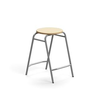 Kollur ALTUS, H 590 mm, silfurlitaður/birki