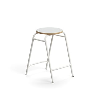 Taburetė ALTUS, H 590 mm, balta/pilka