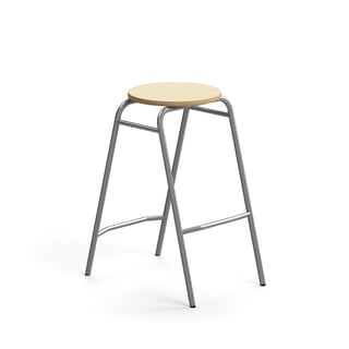 Baro taburetė ALTUS, H 690 mm, pilka/beržas