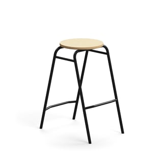 Bar stool ALTUS, H 690 mm, anthracite/birch