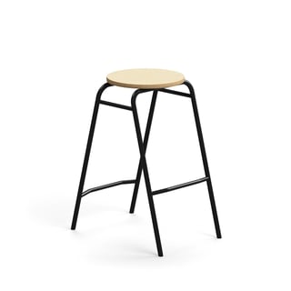 Bar stool ALTUS, H 690 mm, anthracite/birch