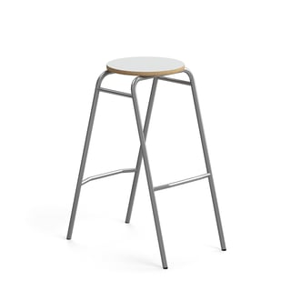 Barpall ALTUS, höjd: 790 mm, silver/grå