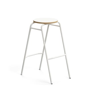 Barová stolička ALTUS, výška 790 mm, bílá