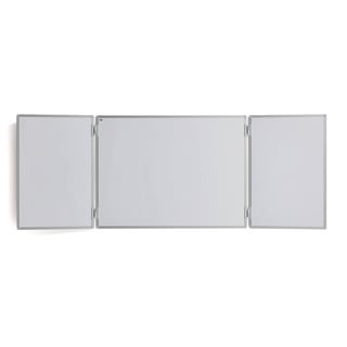 Whiteboard met drie panelen RITA, 2400x900 mm