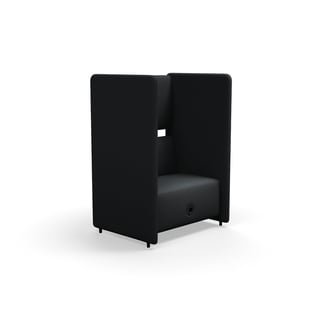 Akustiksofa CLEAR SOUND mit USB-Anschluss, 1,5-Sitzer, Stoff Pod CS, anthrazit