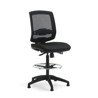 Draughtsman chair STANLEY, mesh back, black