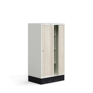 Skapis skolēniem ROZ, 2 moduļi, 2 durvis, ar cokolu, 1510x800x550 mm, osis​