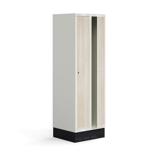 Skapis skolēniem ROZ, 2 moduļi, 2 durvis, ar cokolu, 1890x600x550 mm, osis​